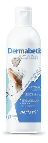 Dermabetix Crema Corporal Humectante Para La Resequedad Extrema 250 Ml Tapa Fliptop Apta Diabetes
