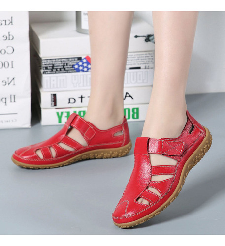 Zapatos Vintage, Sandalias Cómodas Con Suela Blanda, Zapato