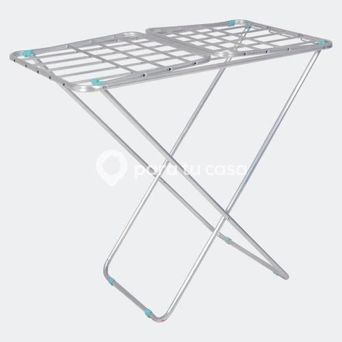 Imagen 2 de 10 de Tender Tendedero Para Ropa De Pie Aluminio Plegable Con Alas