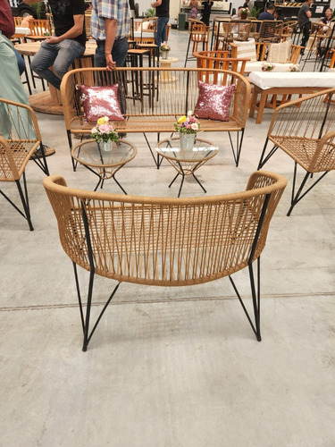 Alquiler Living Rustico Puff Silla Mesa Carpa Sillon Eventos