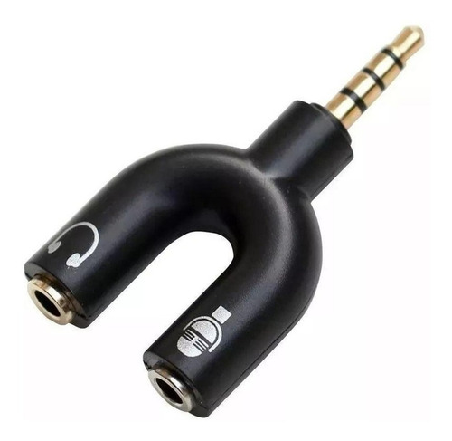 Adaptador de audio para portátil, conector P3, micrófono para teléfono, 2 P2