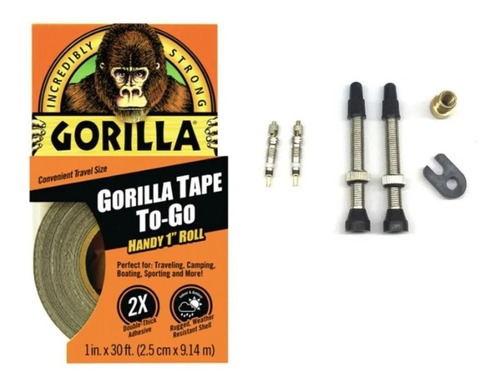 Kit Tubeless Encore Gorilla Tape Valvulas Cinta Obus- Celero