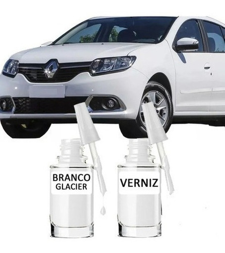 Tinta Tira Risco Automotivo Renault Sandero Branco Glacier