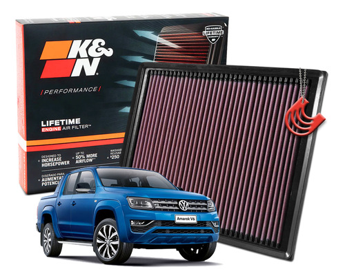 Filtro Ar Esportivo Inbox Ken 33-2983 Vw Amarok 3.0 V6 2018