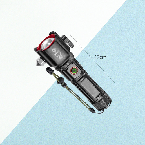Kit 5 Lanternas Led Potente Tática Quebra Vidro Com Lâmina