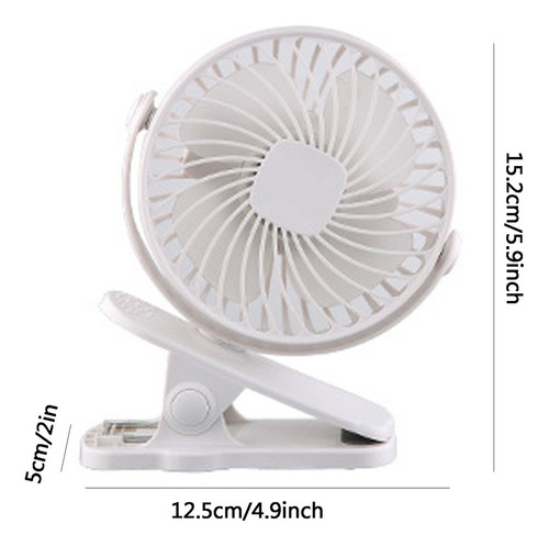 Práctico Pinza For Escritorio S Fan Con Carga Usb, Tamaño