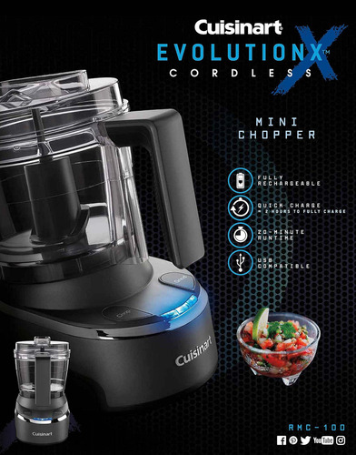 Mini Procesador De Alimentos Y Picadora Cuisinart, Batidora
