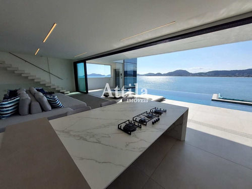 Imagem 2 de 30 de Casa Recém Construída, 6 Suítes, Pier Jet Ski, Enseada - V3350