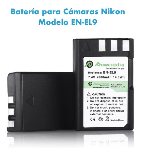 184 Bateria Recargable En El9  Nikon D30 D40 D60 D5000