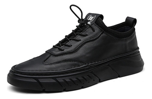 Zapatillas De Hombre Trend En Piel Suave De Laces