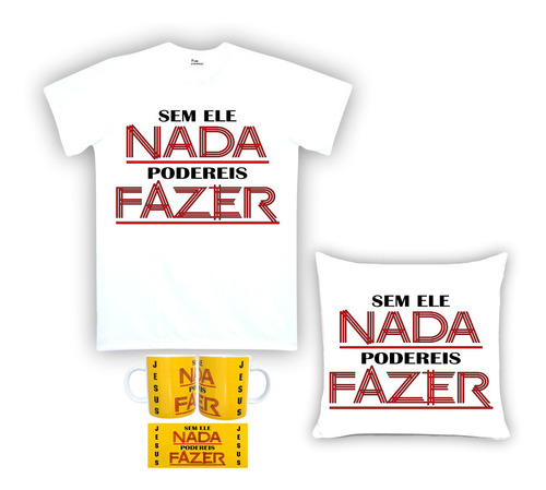 Kit Camiseta, Almofada E Caneca Religião 12