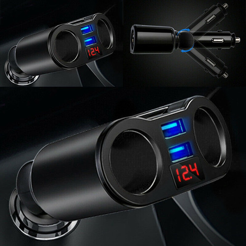 Cargador Doble Usb De 2 Vías Para Encendedor De Coche