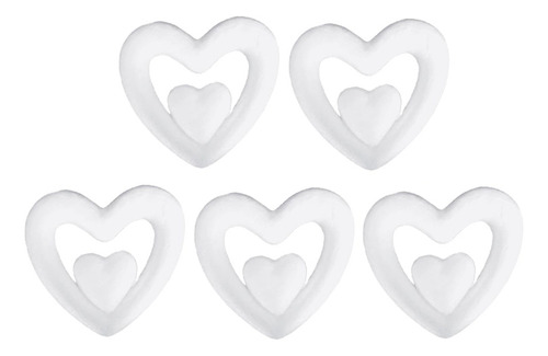 20 Piezas De Adornos Colgantes De Doble Corazón Para Hacer T