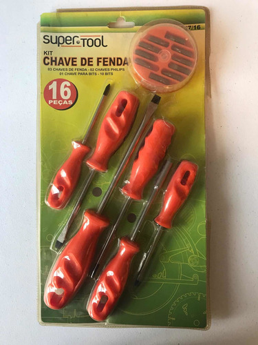 Kit Chave De Fenda Super Tool 16 Peças