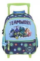 Carrito Para Mochila Escolar Azul Claro Kinder 808-13 City Hunter