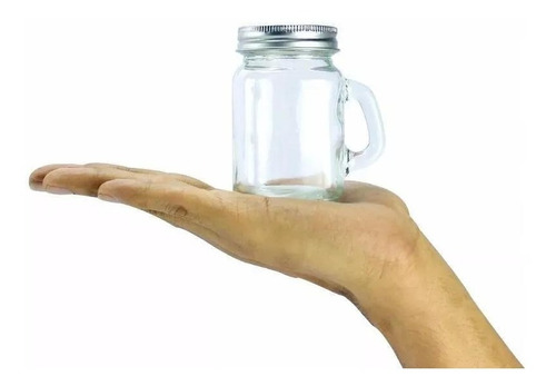 Tarro Mason Jar Mini De 100 Ml Con Tapa Cerrada 10 Pza