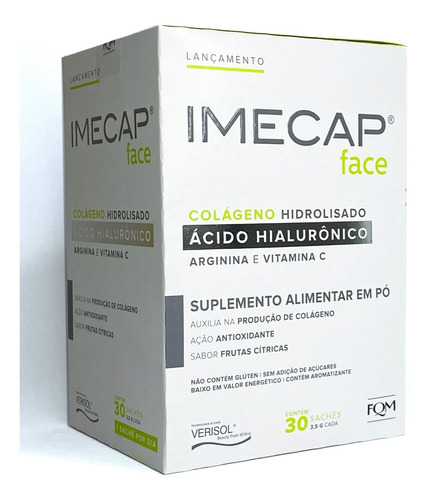 Imecap Colágeno Hidrolisado Verisol Com Acido Hialurônico