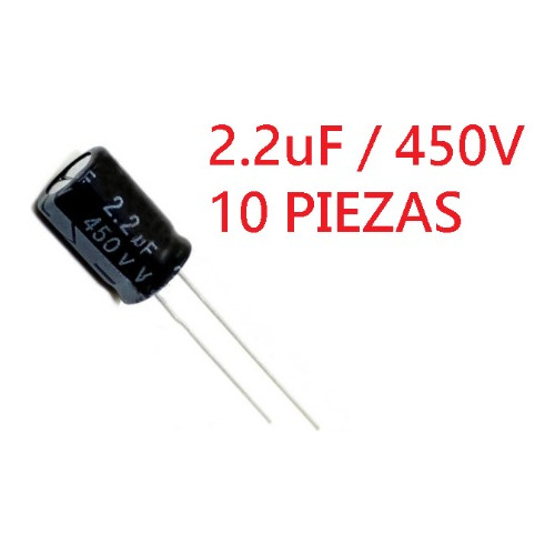 Pack De 10 Unidades Capacitor 2.2uf / 450v