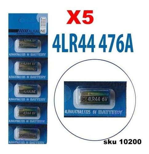 Pila Bateria 6voltios 4lr44 Alkaline Pack De 5 W01