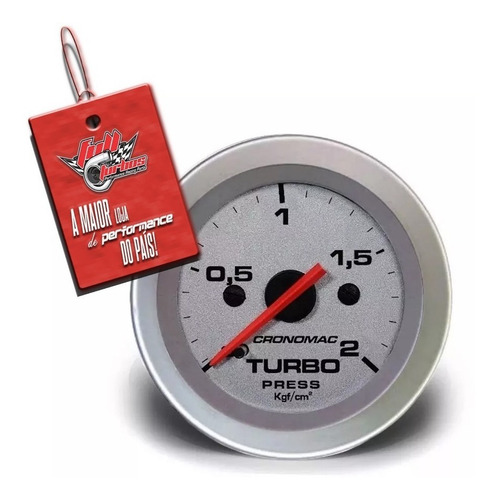 Imagem 1 de 1 de Pressão Turbo Cronomac Racing 52mm Manômetro 2k