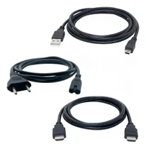 Comprar Kit Sony Ps3 Cabos Pu002F Ps3 Energia Usb+ Força Ac+hdmi 1.5 M