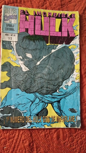 Hulk Ano 1  N° 10 Todd Mc Farlane   (hulk Gris) Zinco 1980's