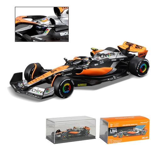 Bburago 1:43 2023 F1 Mclaren Mcl60 #4 Modelo De Coche Lan .