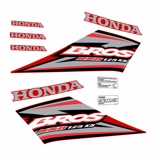 Calcos Honda Bros Nxr 125 Ks. Colores. Impresas, Laminadas