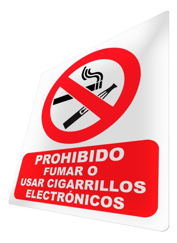 Aviso Prohibido Fumar O Usar Cigarrillos Electrónicos Letrer