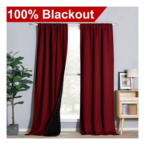 Truly Blackout Drapes Para Sala De E , Juego De Cortina...