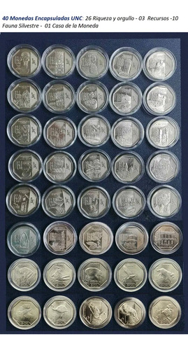 47 Monedas Y Cápsulas 1 Sol Colección Nuevo