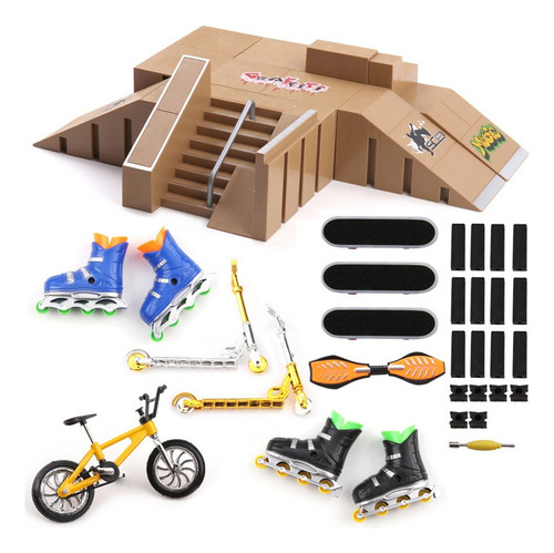 Kit De Patinaje Fingerboard Skate Park Toys For Los Dedos