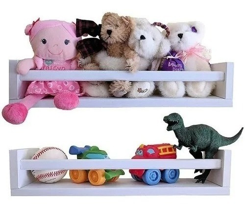 Imagen 2 de 7 de Estante Montesori Infantil Laqueado Flotante 60cm Libros