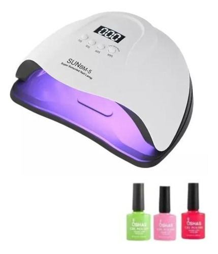 Lampara Para Uñas Cabina Led 280 W + 3 Esmalte Gel De Regalo