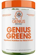 Comprar The Genius Brand Genius Greens Nootrópicos Verdes 250 G Sabor Sin Sabor