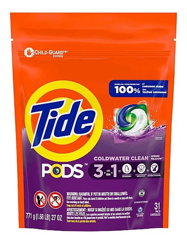 Jabón Para Ropa En Cápsulas Tide Pods 31 Unidades