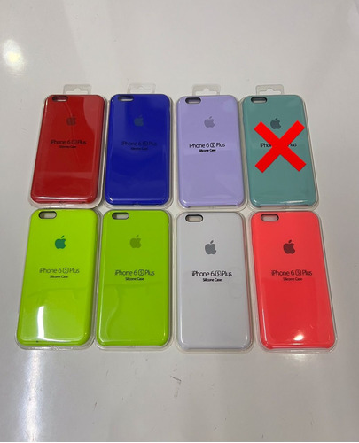 Forro Silicone iPhone 6s Plus 6 Plus Precio Por 2 Unidades