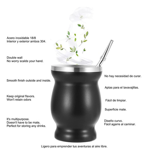 Juego De Tazas De Calabaza Yerba Mate, Taza De Yerba Mate
