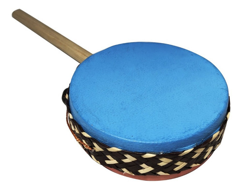 Instrumento Musical Maracatan Cuero Caña Flecha Azul Naranja