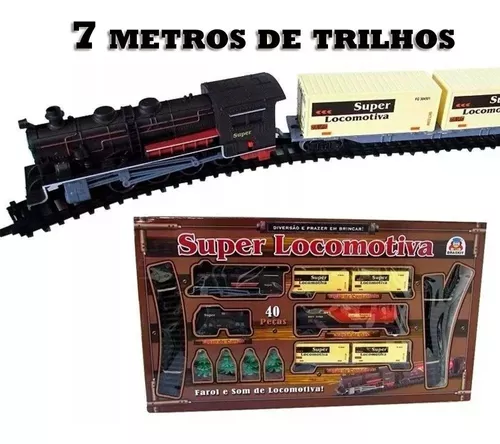 Brinquedo De Criança Com Luz Som E Movimento Trem Locomotiva