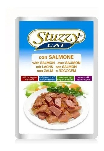 Imagen 1 de 1 de Alimento Humedo Stuzzy Cat Con Salmon Para Gato Caja 24 Pz