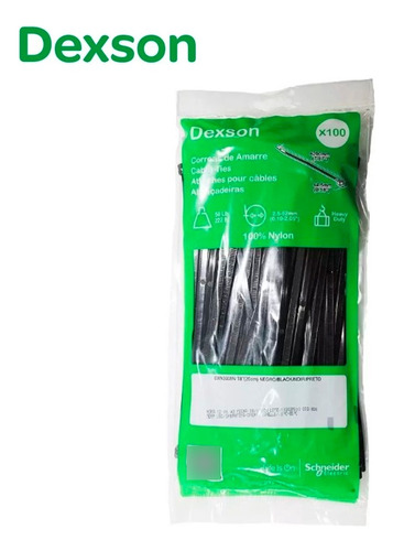 Amarras Plasticas Dexson Dxn3012w 30cm 100u Negro