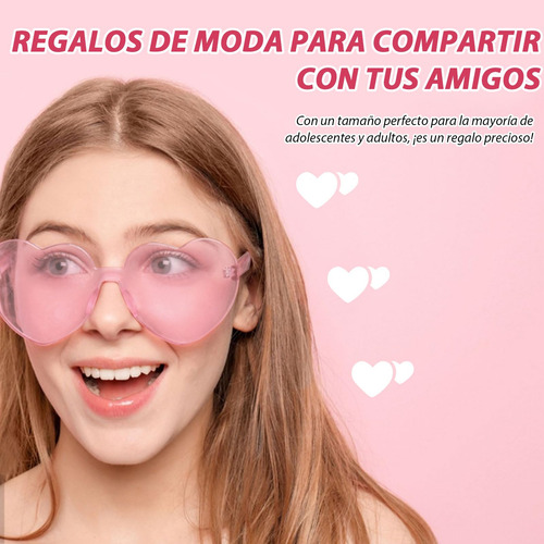 15 Pares De Lentes De Sol Con Forma De Corazón Sin Montura