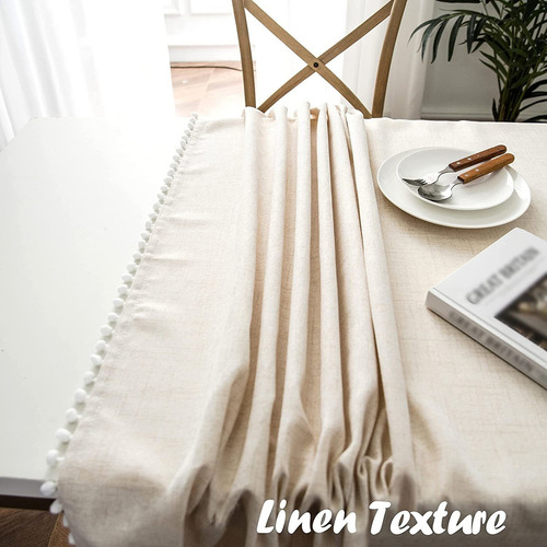 Driftaway Mantel Decorativo Rectangular De Lino Con Textura