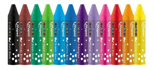 Imagen 3 de 3 de Crayones Pasteles Al Oleo Pastel Maped Color Peps X12 Edu