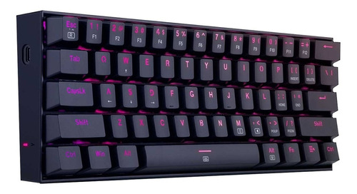 Teclado Gamer Redragon Dragonborn K630 Single Color Redragon Brown Español Latinoamérica Con Luz Fucsia