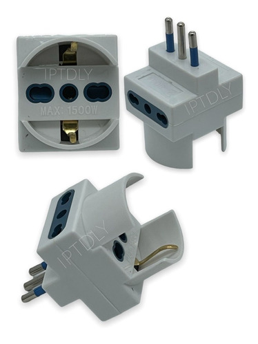 Pack 2 Unidad Adaptador Schuko Multiple / Triple Adaptador