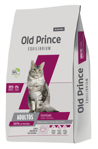 Alimento Gatos Old Prince Esterilizado 7,5 Kg