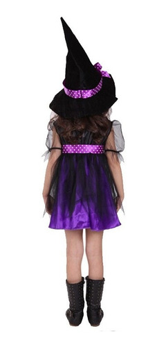 Imagem 4 de 6 de Fantasia Infantil Bruxinha Vampira Halloween Dia Das Bruxas