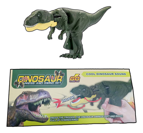 Dinosaurios Zazaza T Rex Con Luces Y Sonido Tiktok Moda Zaza Color Verde
